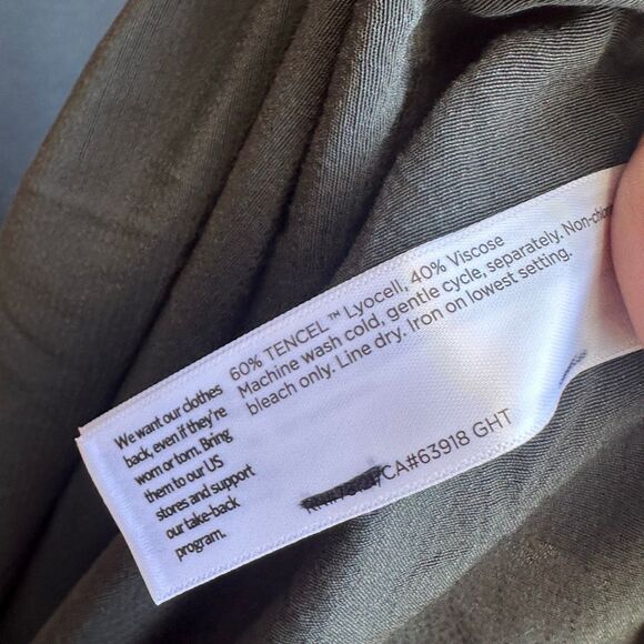 Eileen Fisher $248 Loose Fit Midi Tunic Dress charcoal gray 3X - Picture 5 of 8